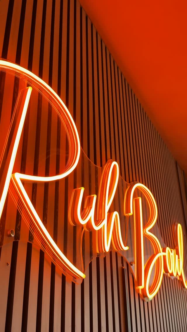 Ruh Bowl neon sign post